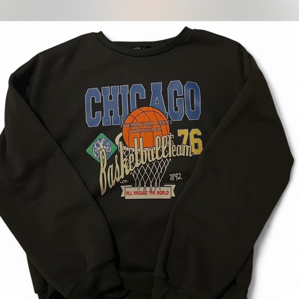 Black Graphic Men's Sweater